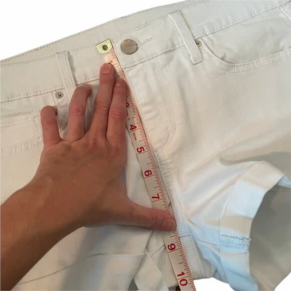 Joe's Cuffed White Denim Shorts - Picture 4 of 8